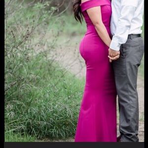 Cranberry mermaid gown